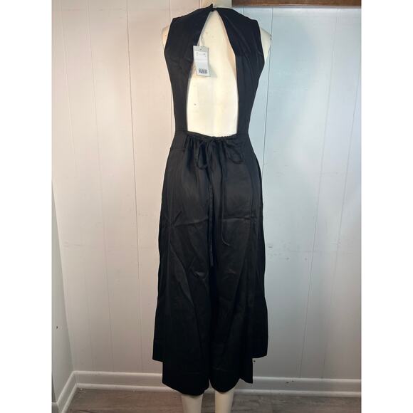 COS Black jumpsuit with Open Back and Wide Leg and adjustable waist. NWT. Size 4 - Picture 4 of 10